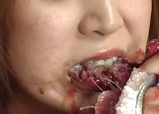 Sexy fish porn movie with a Japanese babe that enjoys the taste