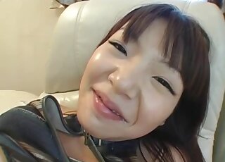 Japanese slut tries dog sperm after a nice cam zoo fuck