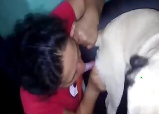 White animal is going to enjoy deepthroating with a fat MILF